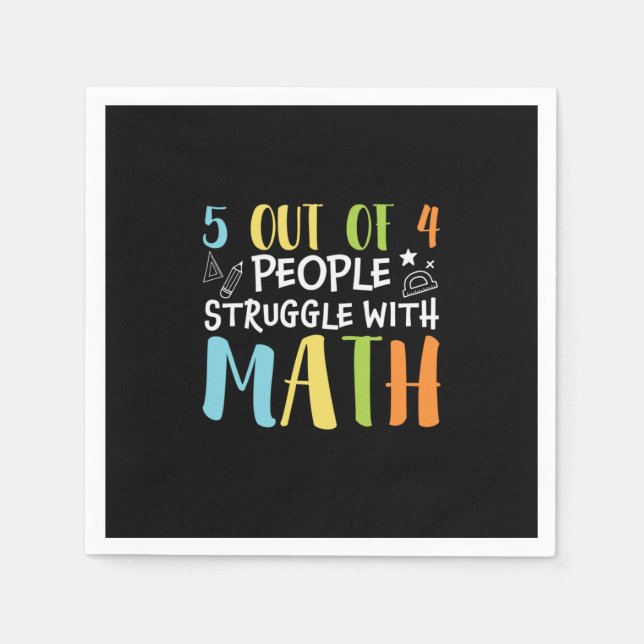 Mathematik Lehrerkampf mit Mathematik Serviette (Vorderseite)