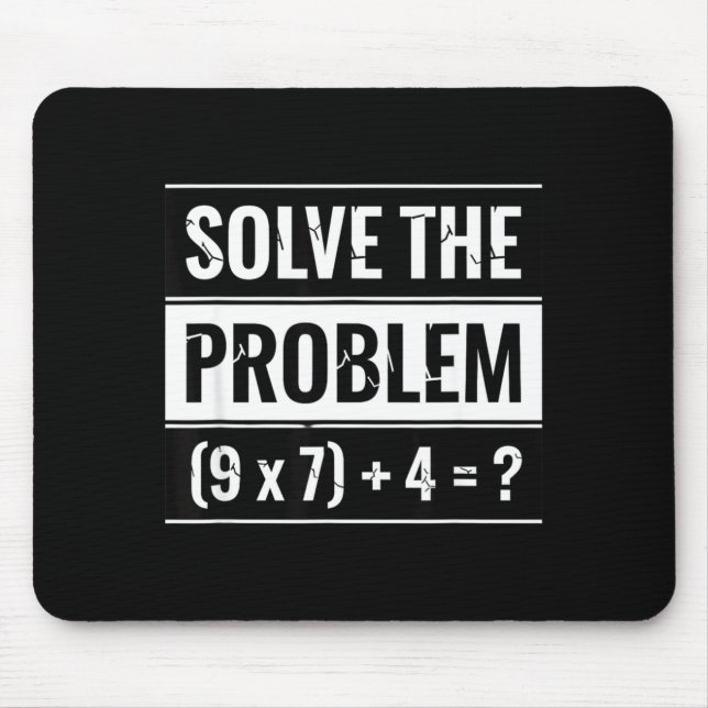 Mathematik Lösen Sie Das Problem (9 X 7) + 4 = _ M Mousepad (Vorne)