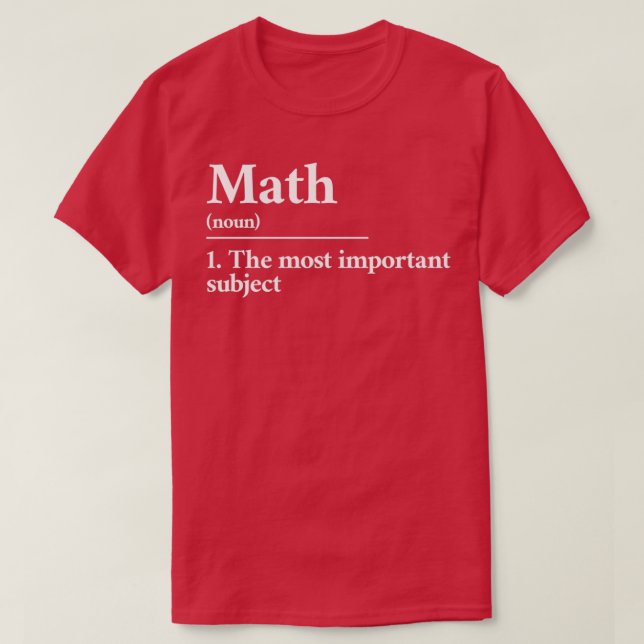 Mathematik lustige Definition 1 T-Shirt (Design vorne)