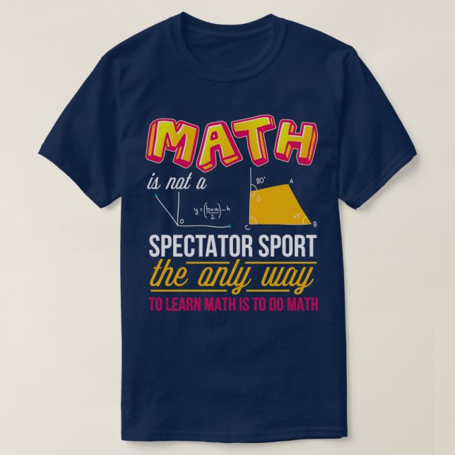 Mathematik-lustige Lehrerin lernt Mathematik für F T-Shirt (Design vorne)