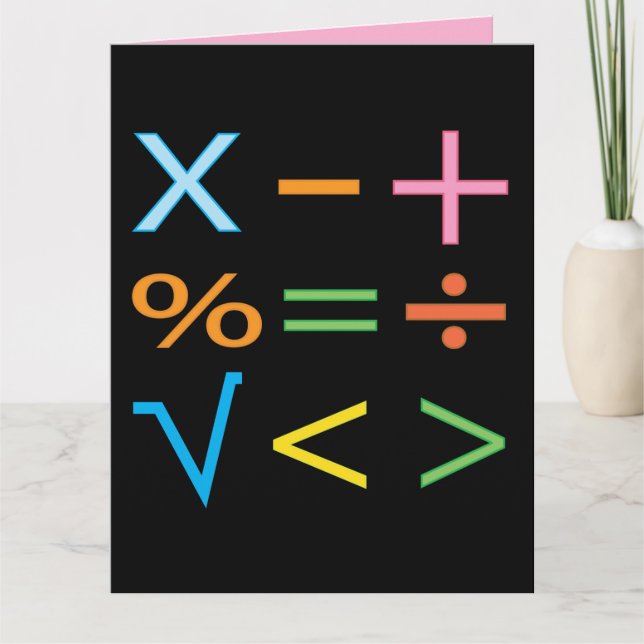Mathematik Math Symbol Math  Karte (Vorderseite)