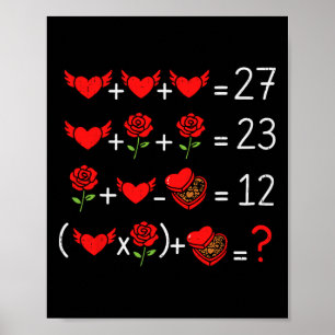 Mathematik Mathematik Geek Lustig Valentinstag Leh Poster