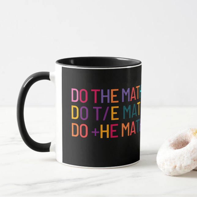 Mathematik, Mathematik-Lehrer Tasse (Mit Donut)