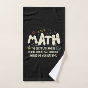 Mathematik Mathematik Mathematik Lehrer Geschenk Badhandtuch Set