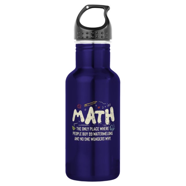 Mathematik Mathematik Mathematik Lehrer Geschenk Edelstahlflasche (Vorderseite)