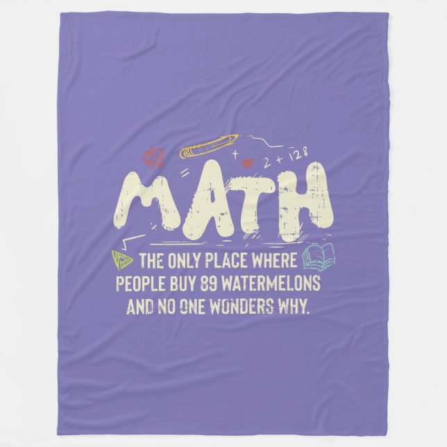 Mathematik Mathematik Mathematik Lehrer Geschenk Fleecedecke (Vorderseite)