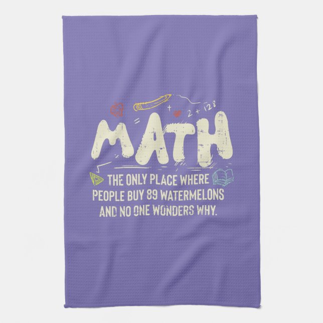 Mathematik Mathematik Mathematik Lehrer Geschenk Geschirrtuch (Vertikal)