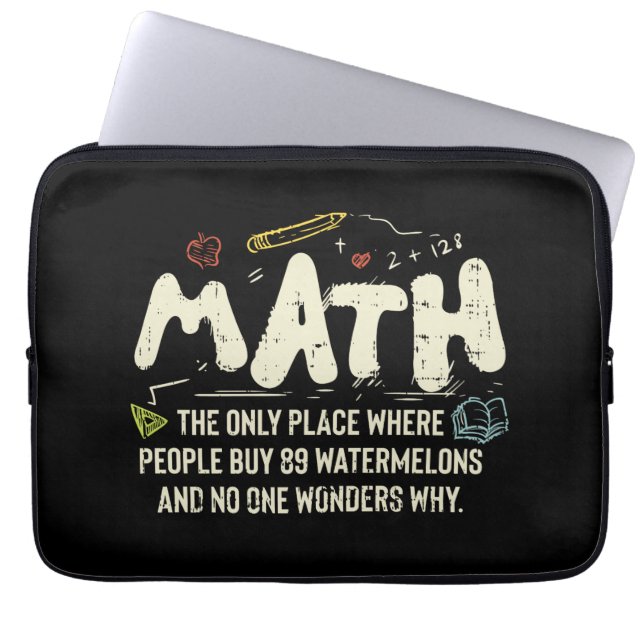 Mathematik Mathematik Mathematik Lehrer Geschenk Laptopschutzhülle (Vorderseite)