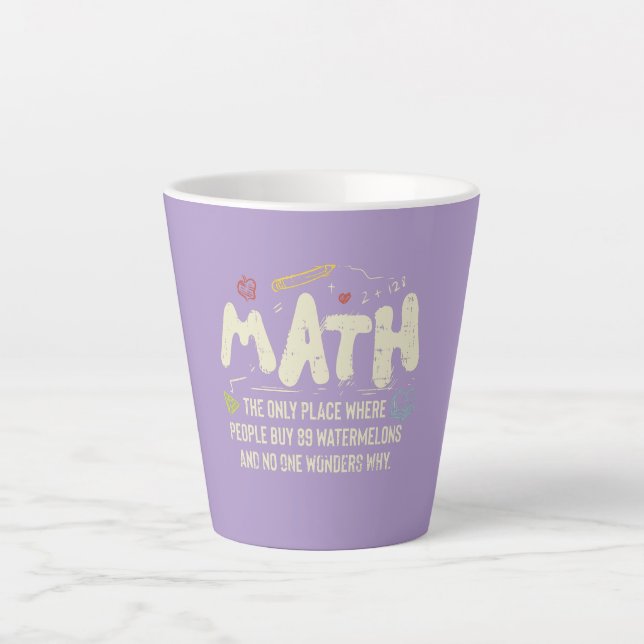 Mathematik Mathematik Mathematik Lehrer Geschenk Milchtasse (Vorderseite)