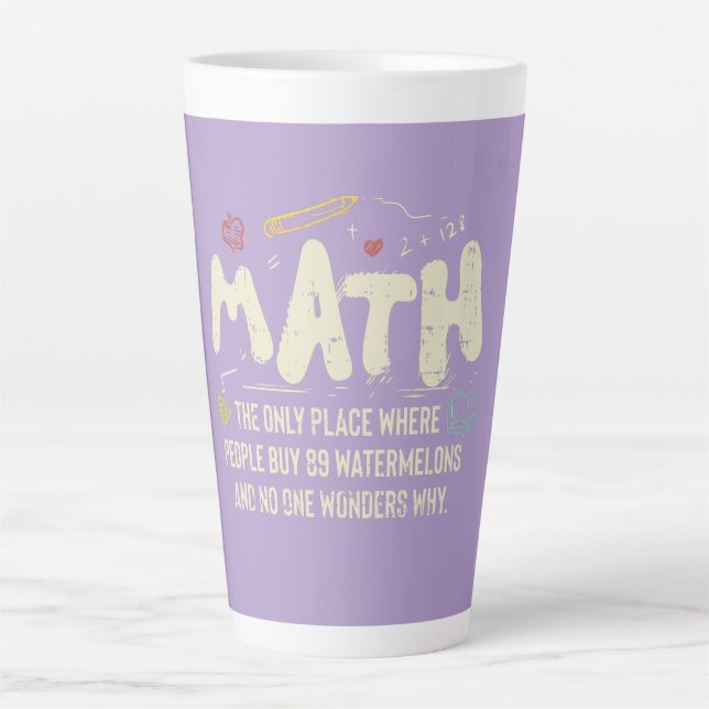 Mathematik Mathematik Mathematik Lehrer Geschenk Milchtasse (Vorderseite)