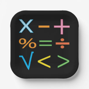 Mathematik Mathematik Symbol Mathematik Party Pappteller