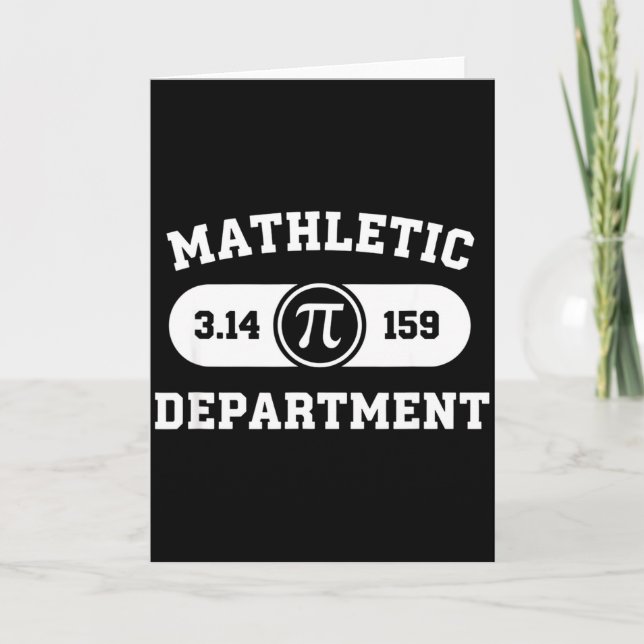Mathematik Mathletic Abteilung Pi 3,14 159  Karte (Vorderseite)