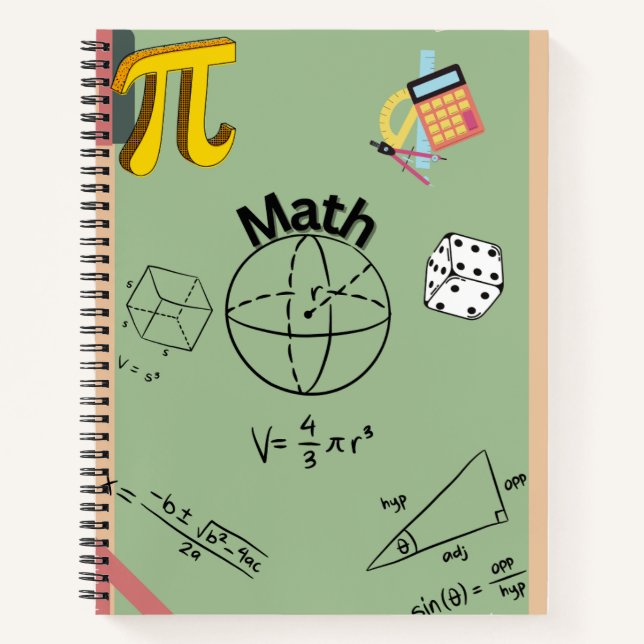 Mathematik-Notizbuch-Cover Notizbuch (Vorderseite)