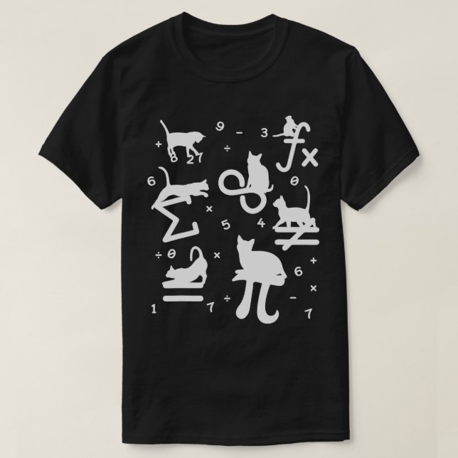 Mathematik Outfit für Lehrer Mathematik Katzenmath T-Shirt (Design vorne)