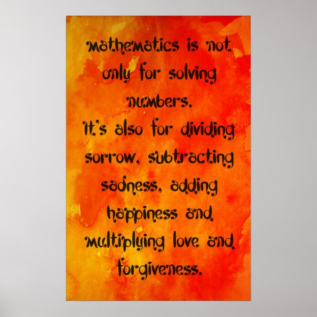 Mathematik Poster (Vorne)