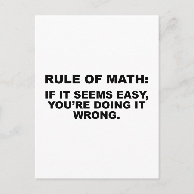 Mathematik Postkarte (Vorderseite)