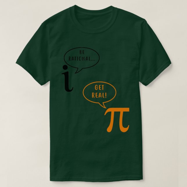Mathematik pun iota sei rational pi real T-Shirt (Design vorne)