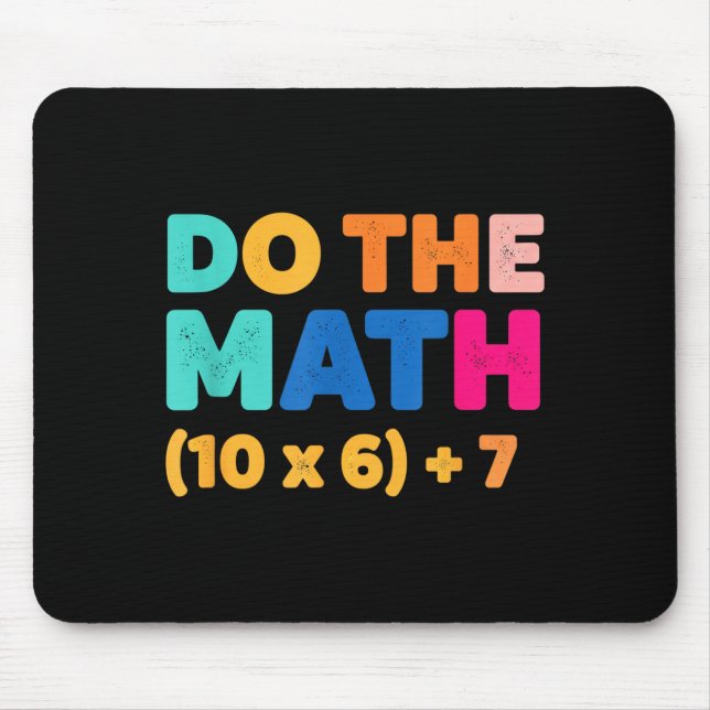 Mathematik Rechne Die Mathe Bunte Gleichungsdesign Mousepad (Vorne)