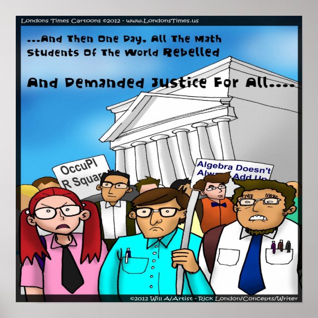 Mathematik Revolt Funny Poster (Vorne)