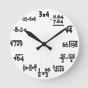 Mathematik Runde Wanduhr