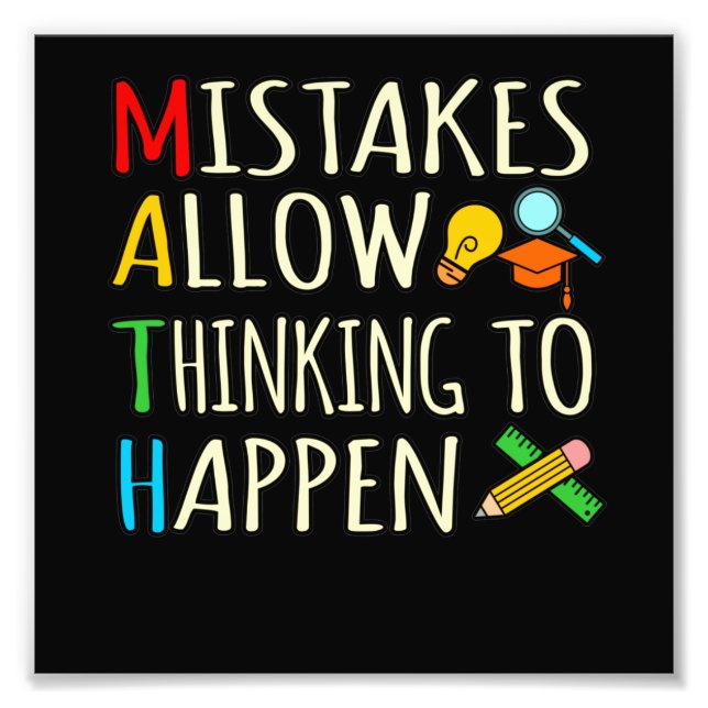 Mathematik Student Fistakes Mathematik Mathematik  Fotodruck (Vorne)