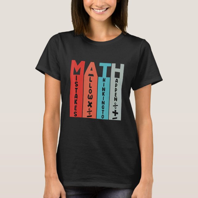 Mathematik Student School Matching Science Mathe L T-Shirt (Vorderseite)