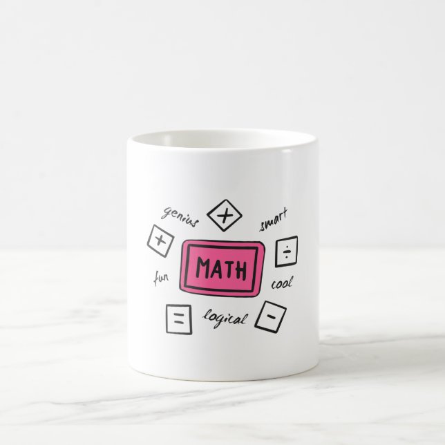 Mathematik-Symbole Schüler und Eltern Kaffeetasse (Mittel)
