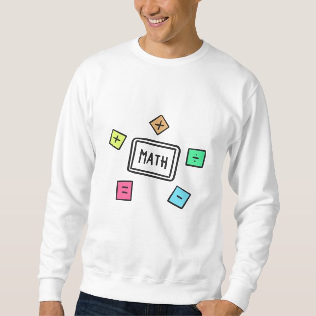 Mathematik-Symbole Schüler und Eltern Sweatshirt (Vorderseite)