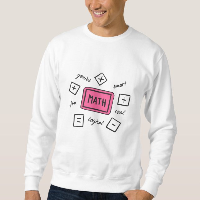 Mathematik-Symbole Schüler und Eltern Sweatshirt (Vorderseite)