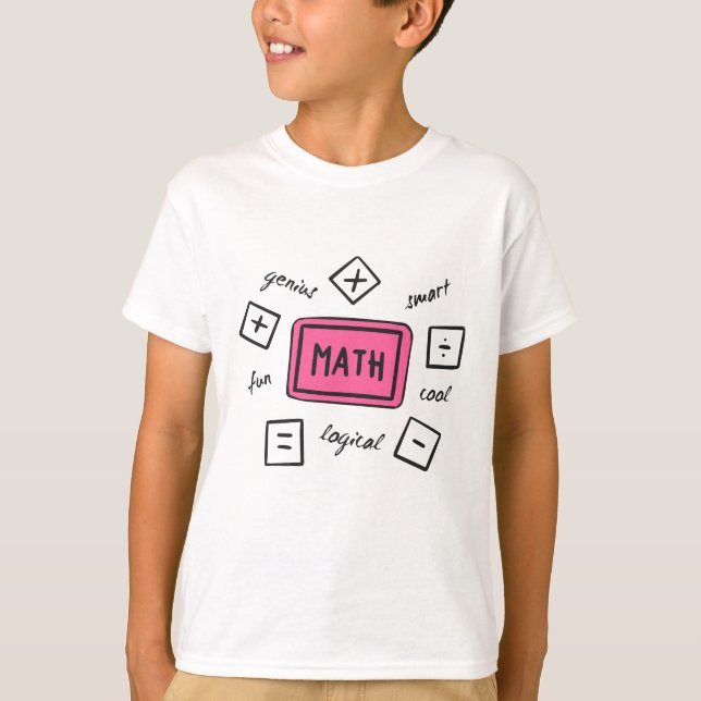 Mathematik-Symbole Schüler und Eltern T-Shirt (Vorderseite)