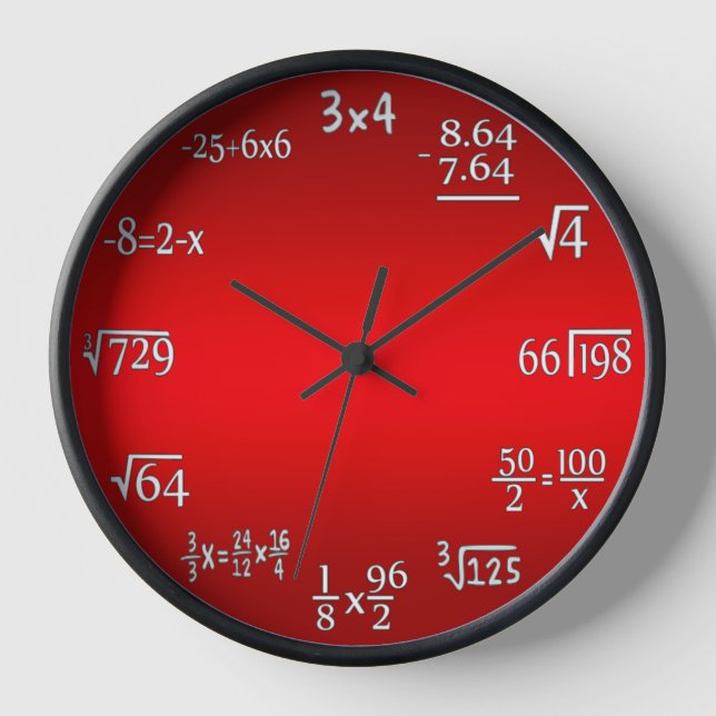 Mathematik Uhr (Vorderseite)