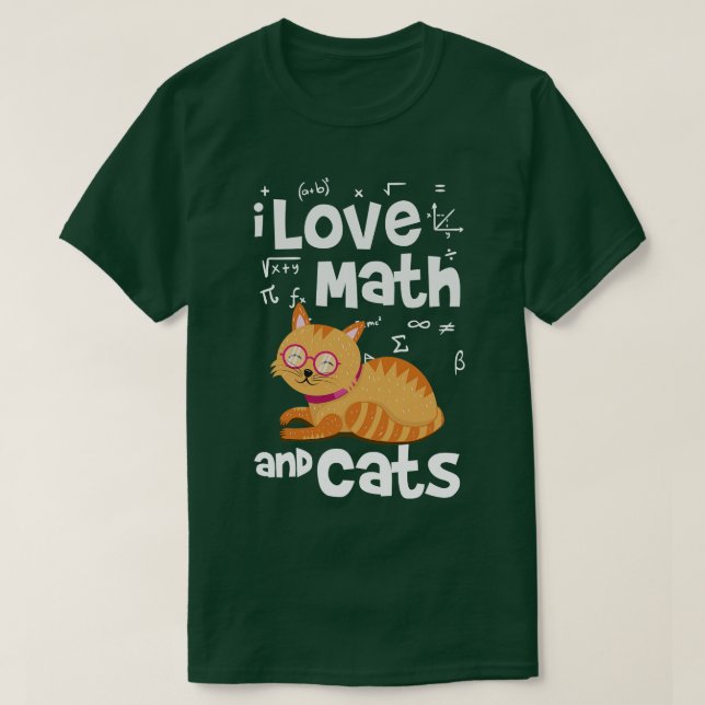 Mathematik und Katzen 1 T-Shirt (Design vorne)