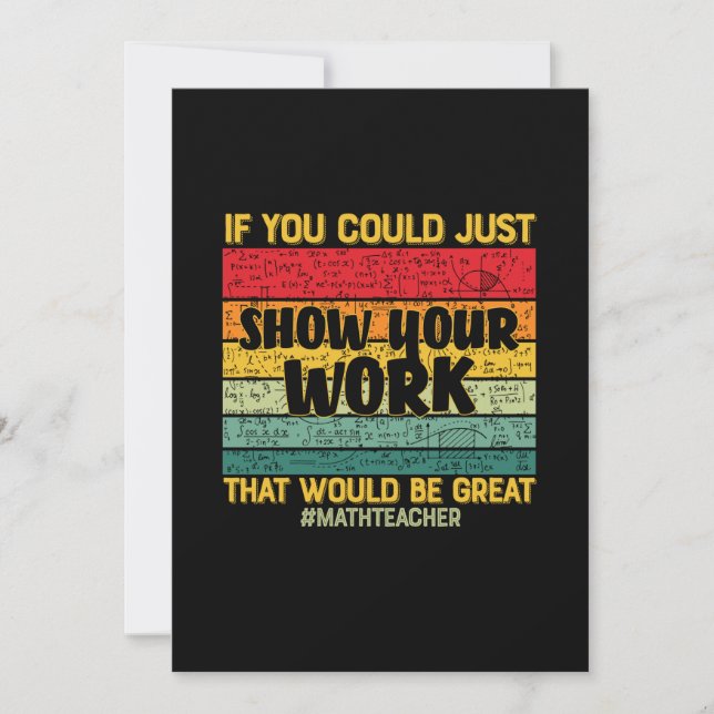 Mathematik, wenn Sie könnten Feiertagskarte (Vorderseite)