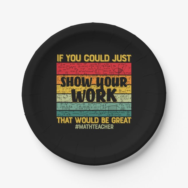 Mathematik, wenn Sie könnten Pappteller (Vorderseite)