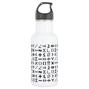 Mathematik-Zeichen und -Symbole Edelstahlflasche