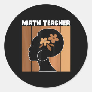 Mathematiker Afro American Black History m Runder Aufkleber