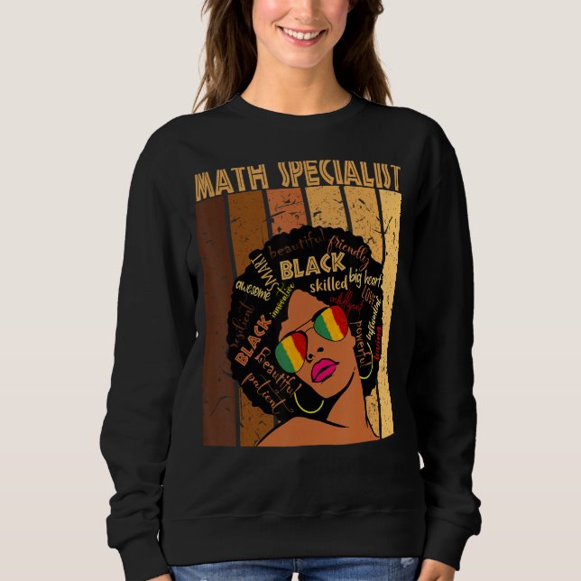 Mathematiker Afro American Black History Sweatshirt (Vorderseite)