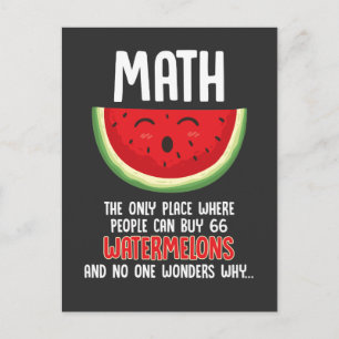 Mathematiker Berechnung Mathematiker Watermelon Postkarte