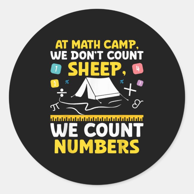 Mathematiker Camp Mathematiker Camper Mathematiker Runder Aufkleber (Vorderseite)