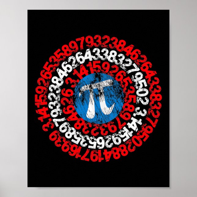 Mathematiker Captain Pi Superhero Math Nerd Geek Poster (Vorne)