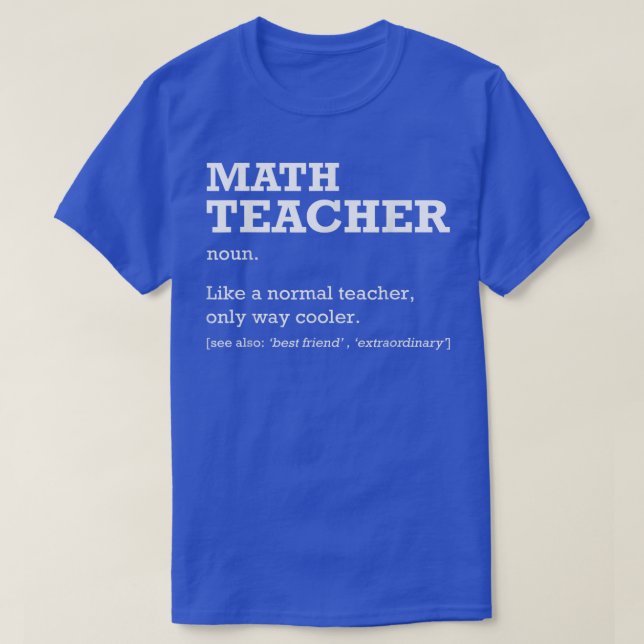 Mathematiker Definition Job Titel zurück zur Schul T-Shirt (Design vorne)