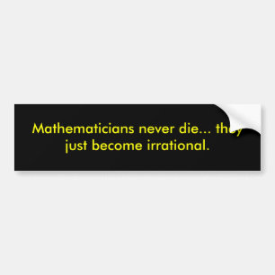 Mathematiker die nie… sie werden gerade ir… autoaufkleber
