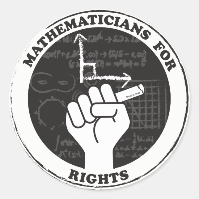Mathematiker für Aufkleber für Rechte (Vorderseite)