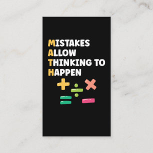 Mathematiker Lehrer Preschool Mathematiker Visitenkarte