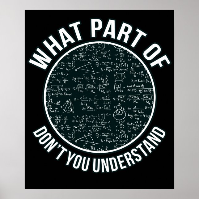 Mathematiker Lehrer Sarcasm Mathematik Mathematik  Poster (Vorne)