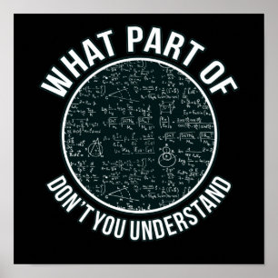 Mathematiker Lehrer Sarcasm Mathematik Mathematik Poster