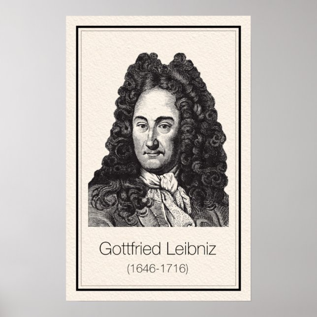 Mathematiker - Leibniz Poster (Vorne)