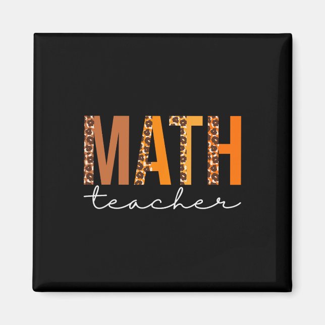 Mathematiker Leopard Squad Niedlich Herbst Dank Magnet (Vorne)