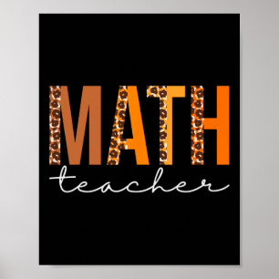 Mathematiker Leopard Squad Niedlich Herbst Dank Poster