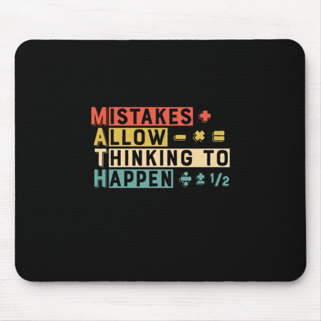 Mathematiker Mathematik denken, um zu geschehen Mousepad (Vorne)